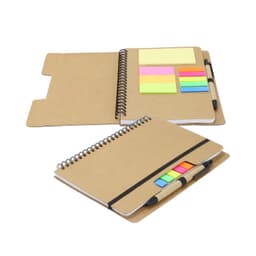 Kraft Notebook with Notes and Flags - image 2