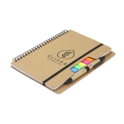Kraft Notebook with Notes and Flags - image 3