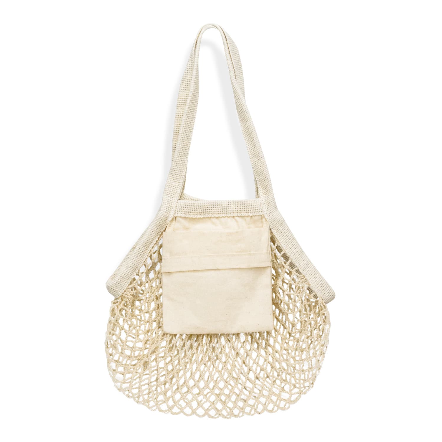 Cotton Mesh Foldaway Tote Bag - Small-Active Image