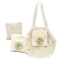 Cotton Mesh Foldaway Tote Bag - Small - image 5
