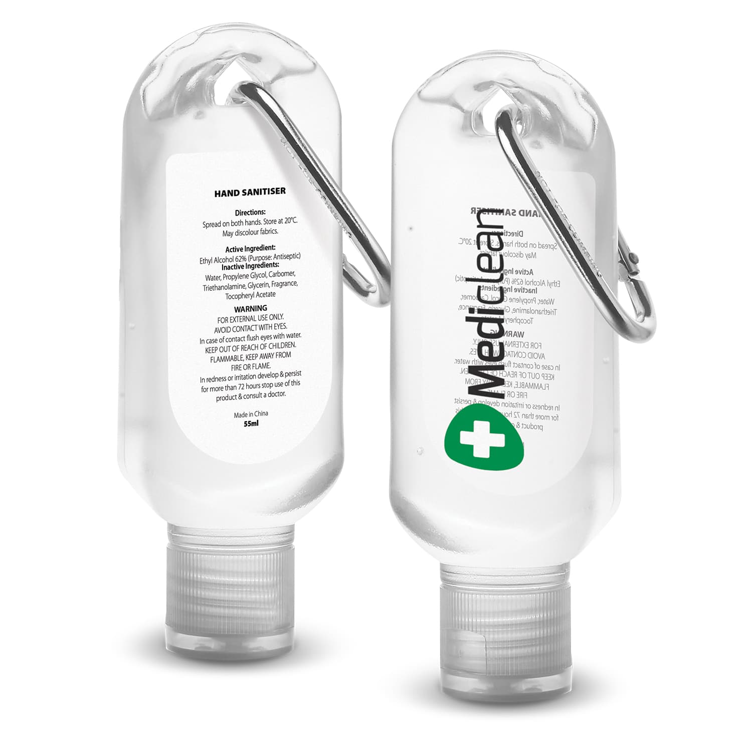 Carabiner Hand Sanitiser 55ml-Active Image