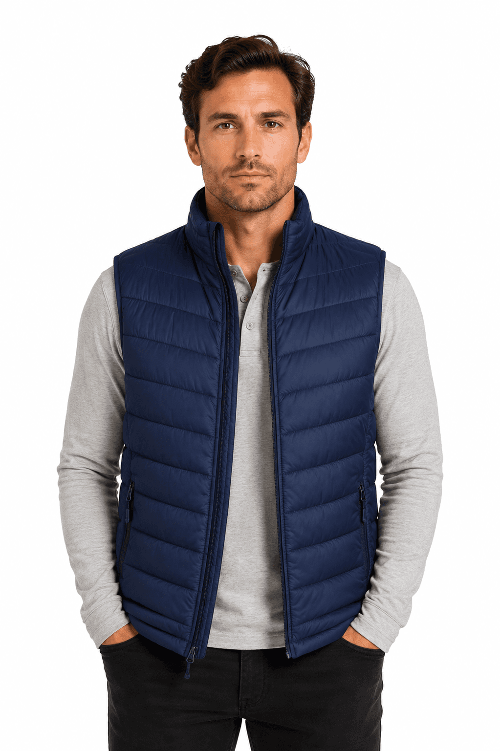 SNOWY MENS VESTS - 1523-Active Image
